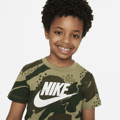 Nike Club Seasonal Camo Basic Tee Little Kids Dri FIT T Shirt